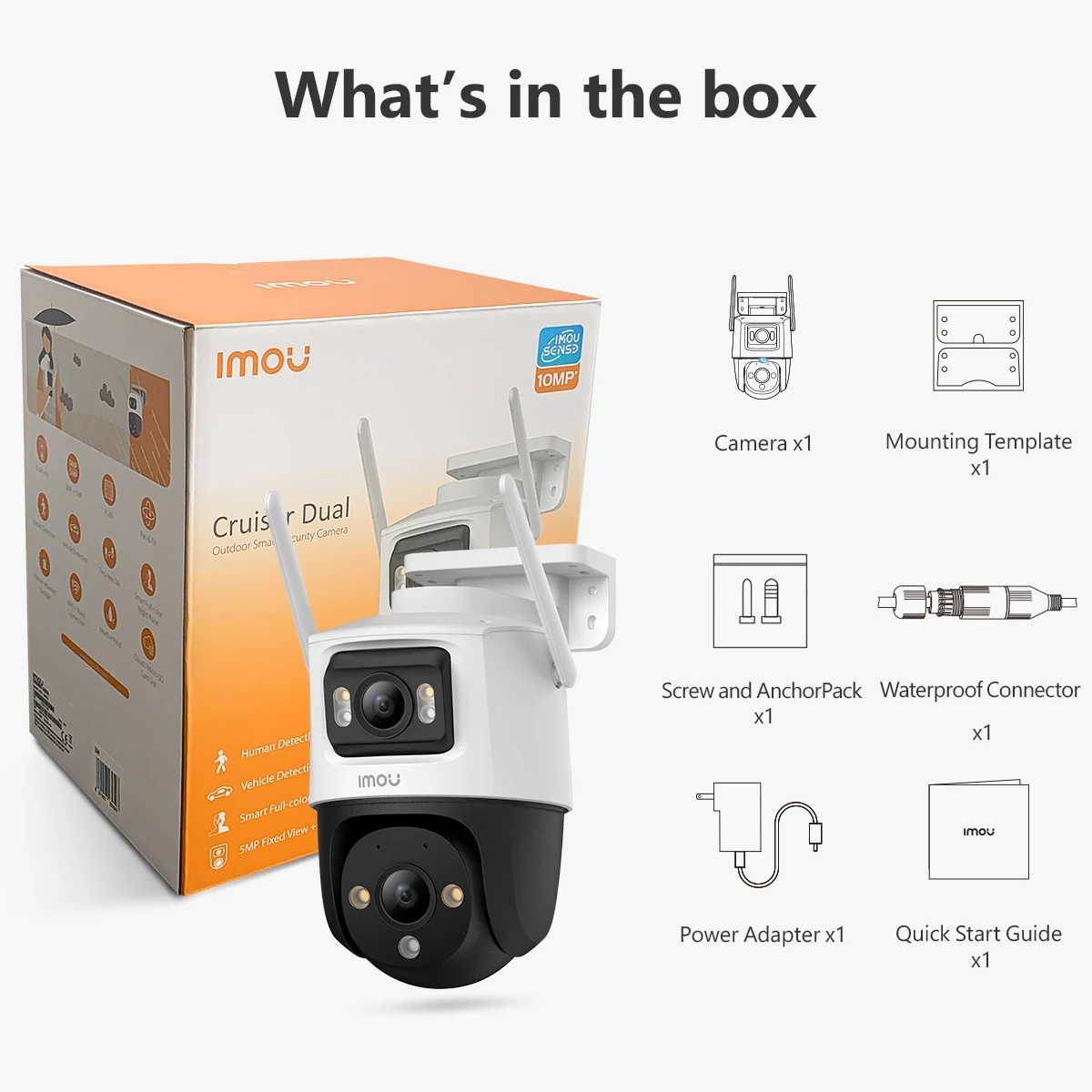 Imou Cruiser Dual 8mp Dual Lens Outdoor Pt Camera Home Security Ip Camera Ai Mens & Voertuig Detectie Bewakingscamera