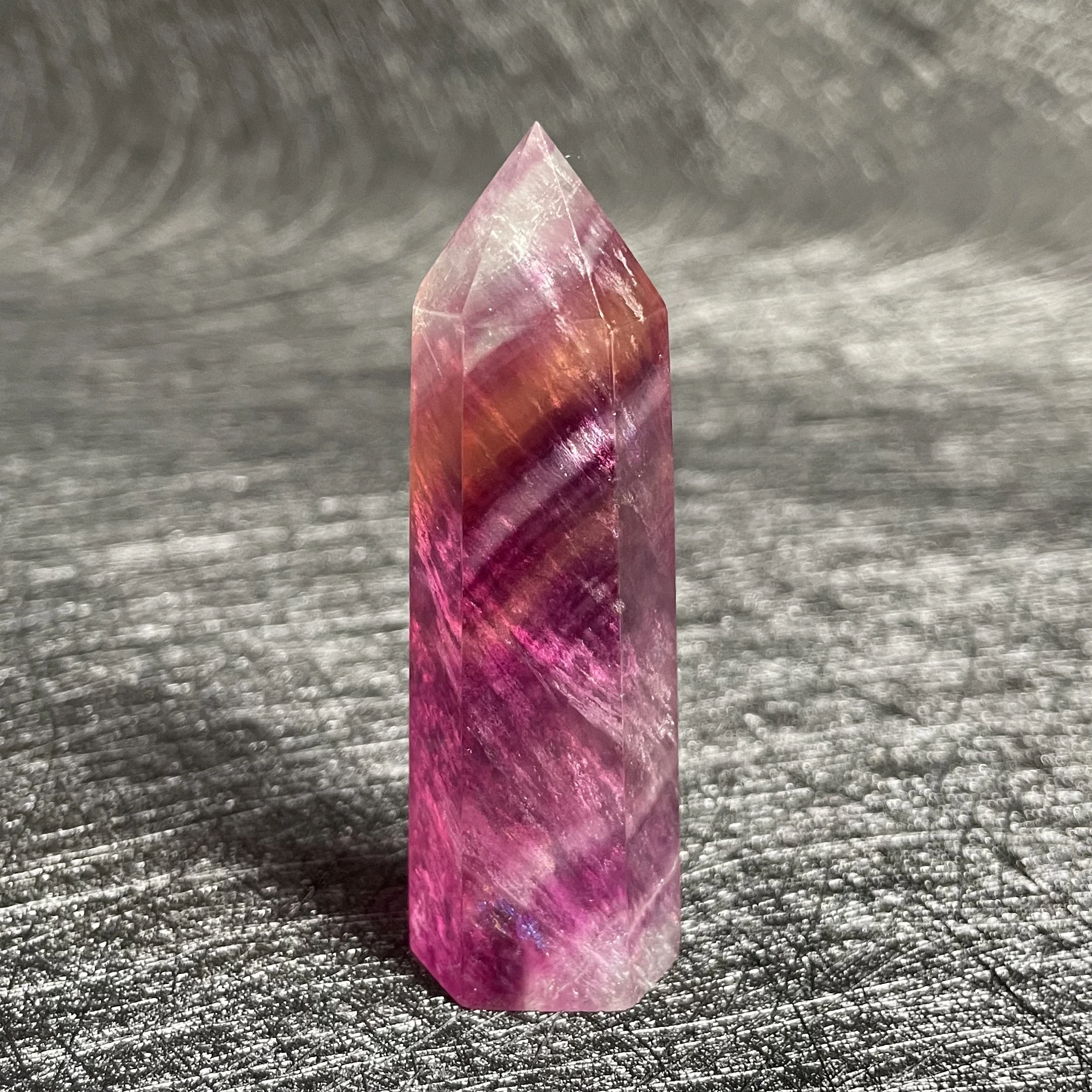 Natural Stone Colorful Fluorite Wand Point Decoration Polished Quartz Crystal Tower Reiki Healing Obelisk