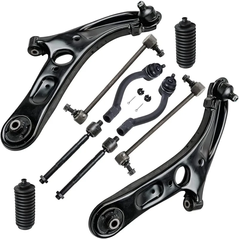 

Detroit Axle - 10pc Front End Suspension Kit for 2011-2016 Elantra Coupe, 2 Lower Control Arms w/Ball Joints 2 Sway Bars