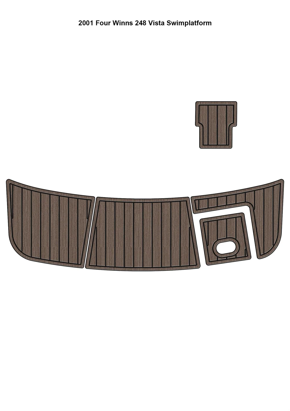 

2001 Four Winns 248 Vista Swim Platform Boat EVA Faux Foam Teak Deck Floor SeaDek MarineMat Gatorstep Style Self Adhesive TIV2