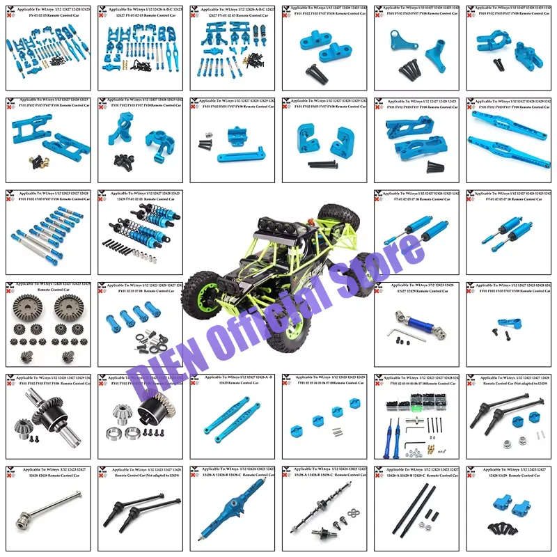 12428 Części metalowe Wltoys 12427 12423 RC Części zamienne do samochodów Tylna oś / ramka / falowa Skrzynia przednia / przekładnia / podłączenie / zawieszenie