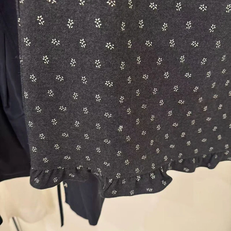 الأزهار عالية الخصر تنورة صغيرة النساء الخريف الشتاء خمر كشكش التنانير غير رسمية الكورية الرجعية ألف خط الحلو فضفاض الإناث التنانير جديد