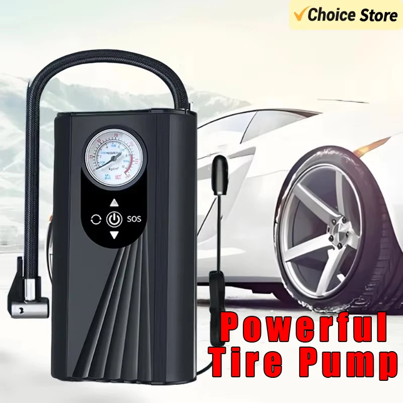 ضاغط هواء جديد سريع النفخ مضخة هواء أوتوماتيكية محمولة عالية الدقة منفاخ إطارات للسيارات ﻿ ﻿