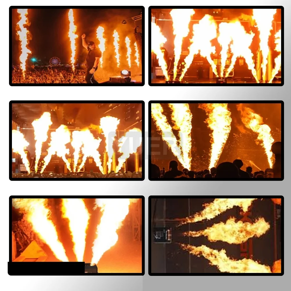 3 رئيس قاذف اللهب معدات الأداء المهني DJ المرحلة تأثير 300 واط آلة رش اللهب DMX آلة تصنيع اللهب #6