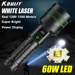 60W High Power LED Flashlight USB Rechargeable Tactical Torch Super Long Range Lamp Outdoor Emergency Portable Camping Lantern