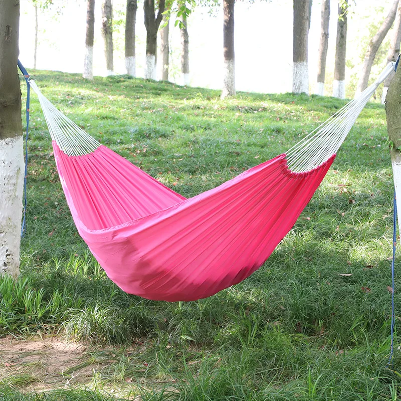 Garden Double Layer Outdoor Hammock Sleeping Canvas Tarp Relax Camping Hammock HikingTravel Hamacas Jardin Exterior Equipment