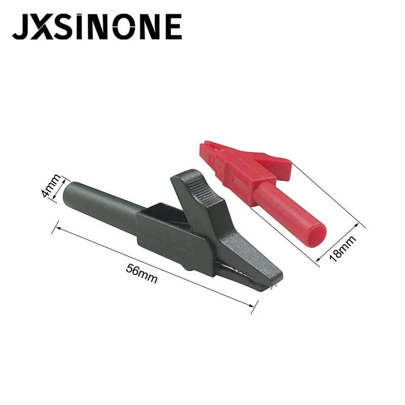 JXSINONE 10 قطع مشبك التمساح إلى محول اختبار جاك أنثى الموز 4 مم