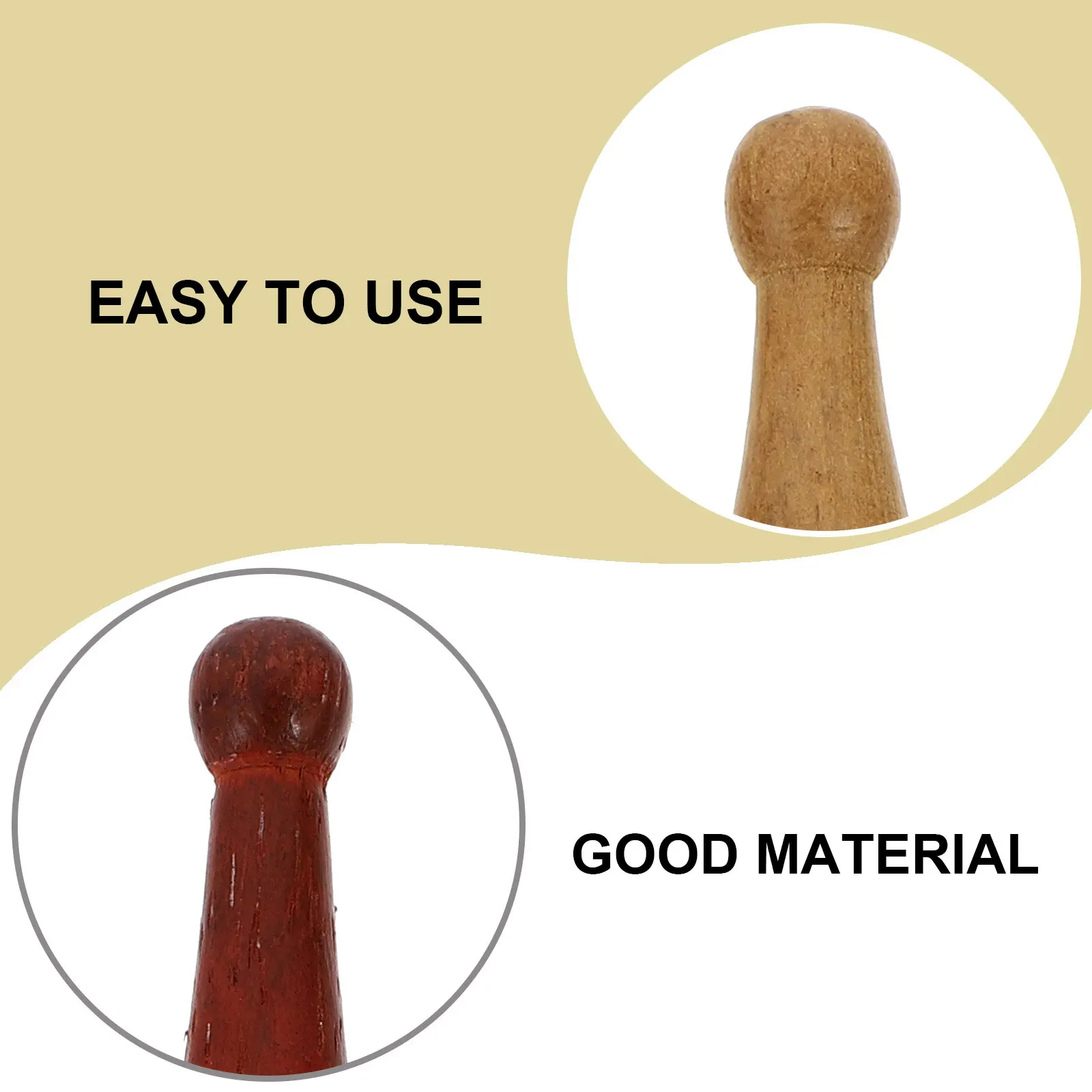 

2 Pcs Acupressure Massage Tools Smooth Wood No Burrs Reusable Massager Stick Body Relaxation Athletes Dancers Therapist