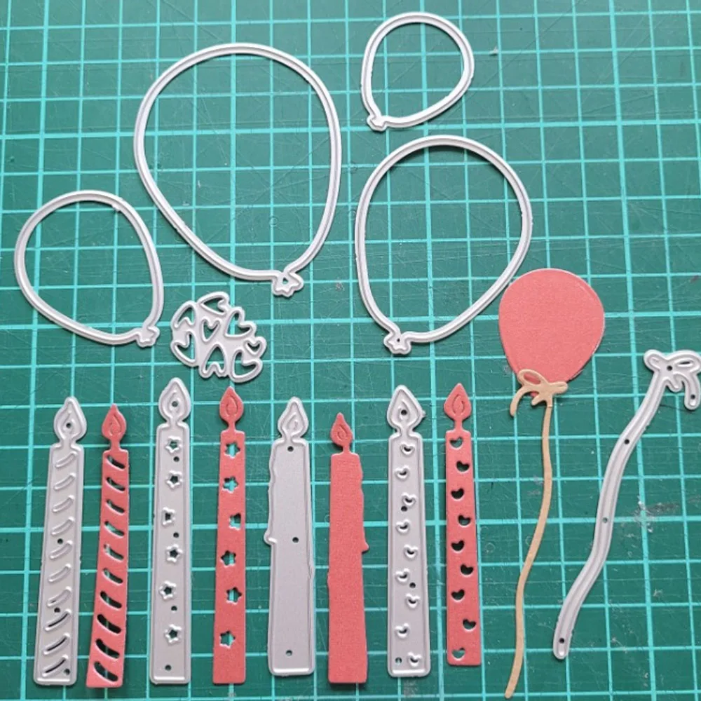 Kerzenballon Metall-Stanzformen, Dekorationsformen für Scrapbooking, Papierhandwerk, Stanzschablonen, Handarbeit