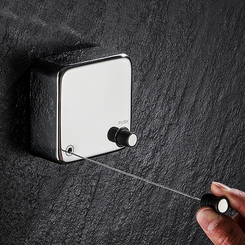304 Stainless Steel Clothesline 3.5m Retractable Laundry Rope Indoor Invisible Drying Rope Towel Quilt Clothes Drying Line