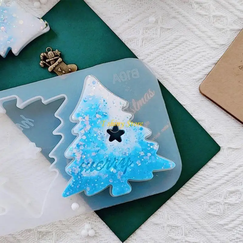 N58F Silicone Moulds Soap Molds Christmas Tree Wax Mold Hand-Making Tool