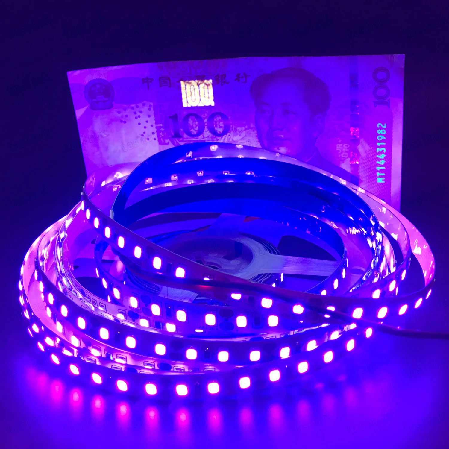 LEDライトストリップ,2835 SMD,60ダイオード/m,5050ダイオード,5v 12v 120 UV395-405nm,透明紫外線,紫