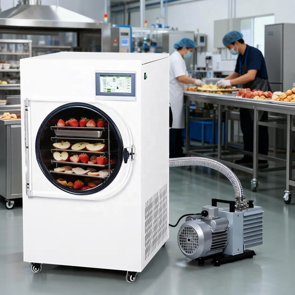 Manufacturer Vacuum Freeze Drying Oven Food Freeze Drying Machine Laboratory -40°C Freezer Vacuum Drying Equipment for Lab Use