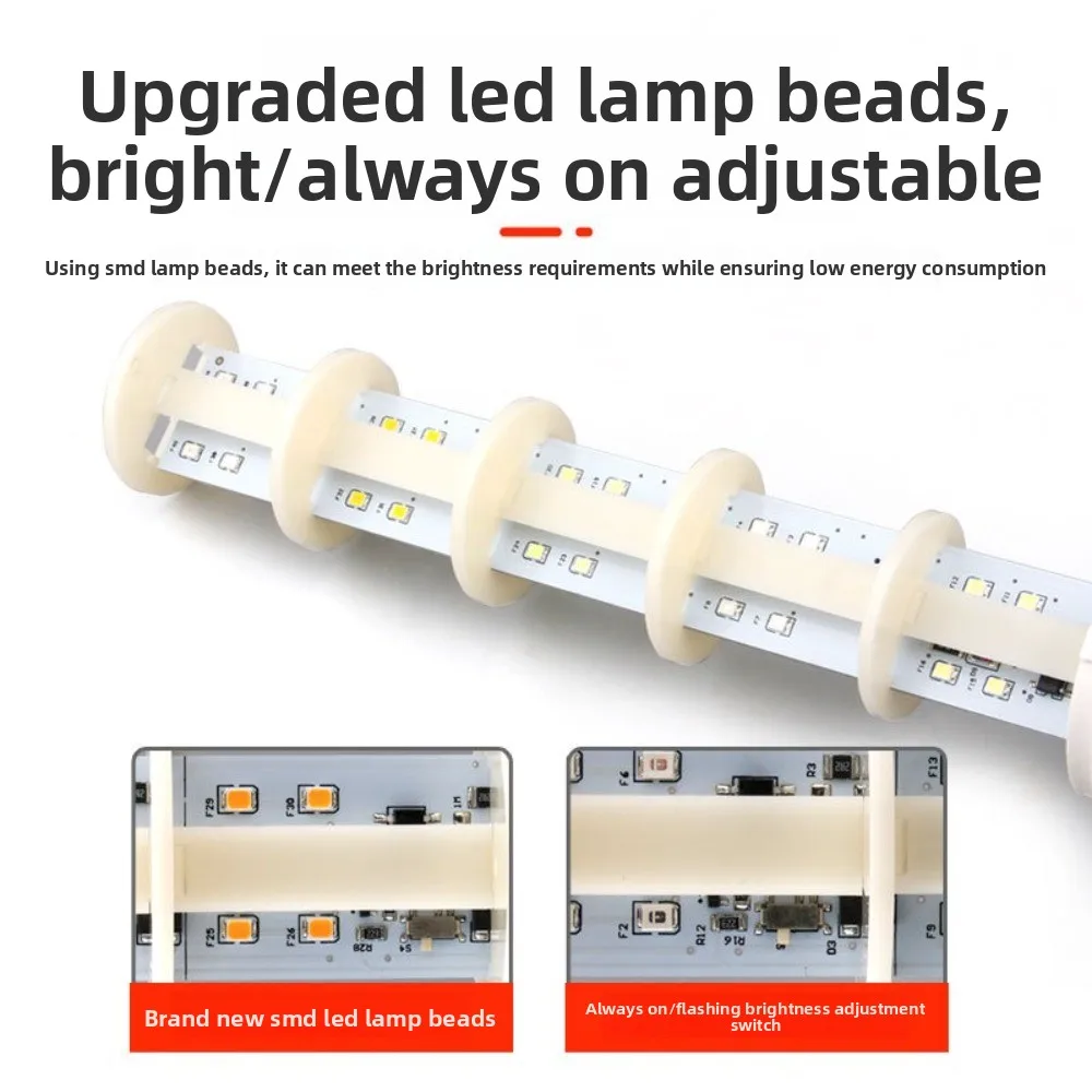 

New 180 Rotatable Led Signal Tower Light Steady Flashing with Buzzer Led Stack Lights DC12-24V AC220V Industrial Signal Lamps