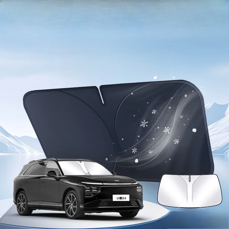 

For Xpeng G9 2022 2024 Car Windshield Sun Shade Blocks UV Ray Reflector Window Visor Shield Cover Foldable Parasol 1 Piece