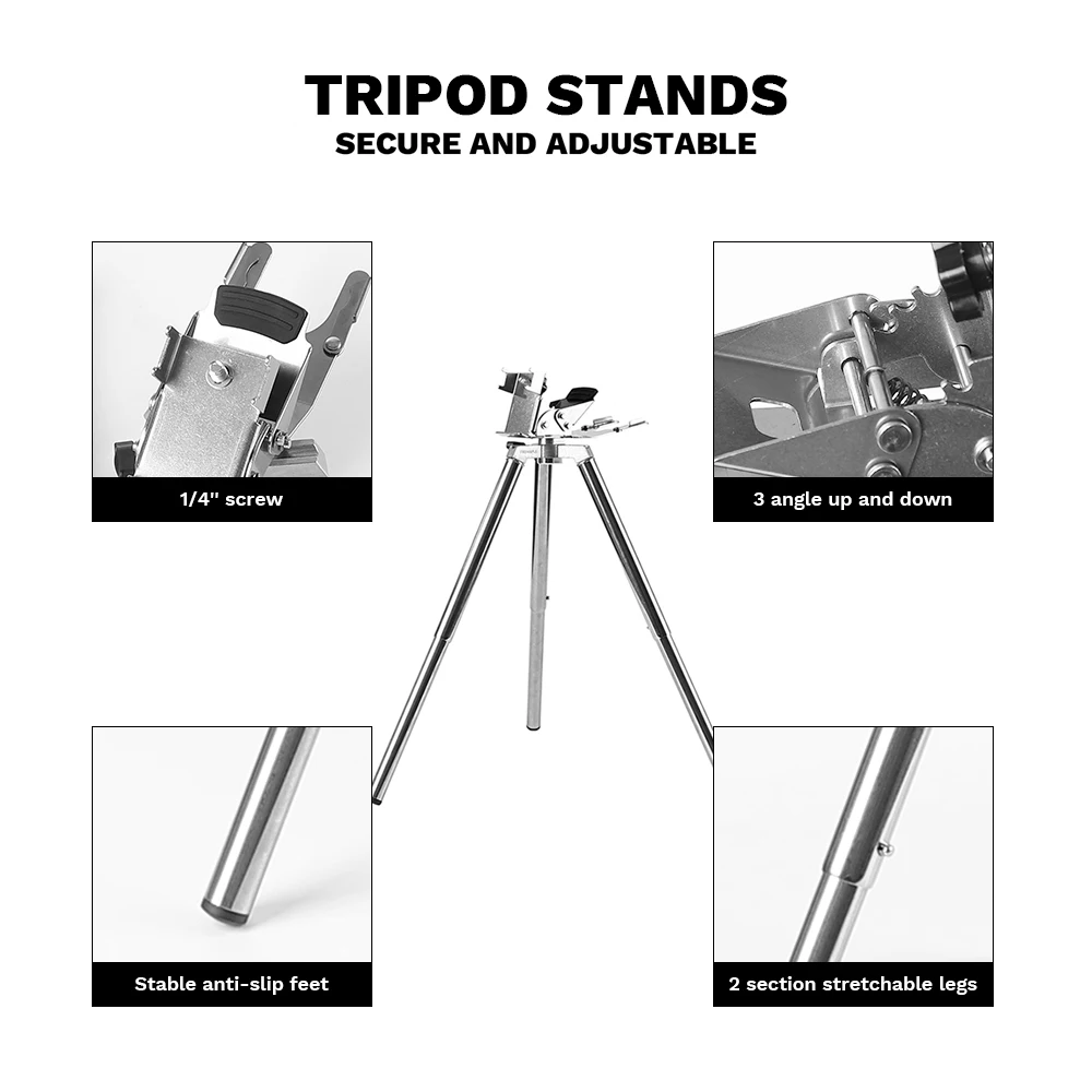 Fire-Maple Sunflower Gas Stove Stand 1/4'' Screw Lightweight Gas Heater Tripod Stainless Steel Outdoor Burner Holder for Camping view 2