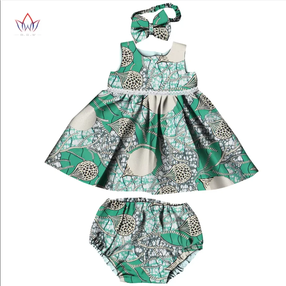 Stock Size Low Price African Boy Girl Dresses African Dashiki Print Cotton Wax Matching Clothing