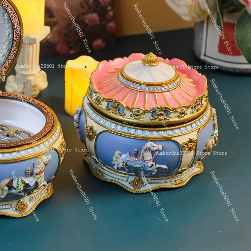 

Музыкальная шкатулка-карусель, музыкальная шкатулка для драгоценностей, подарок на день рождения и выпускной для девочек, подруги