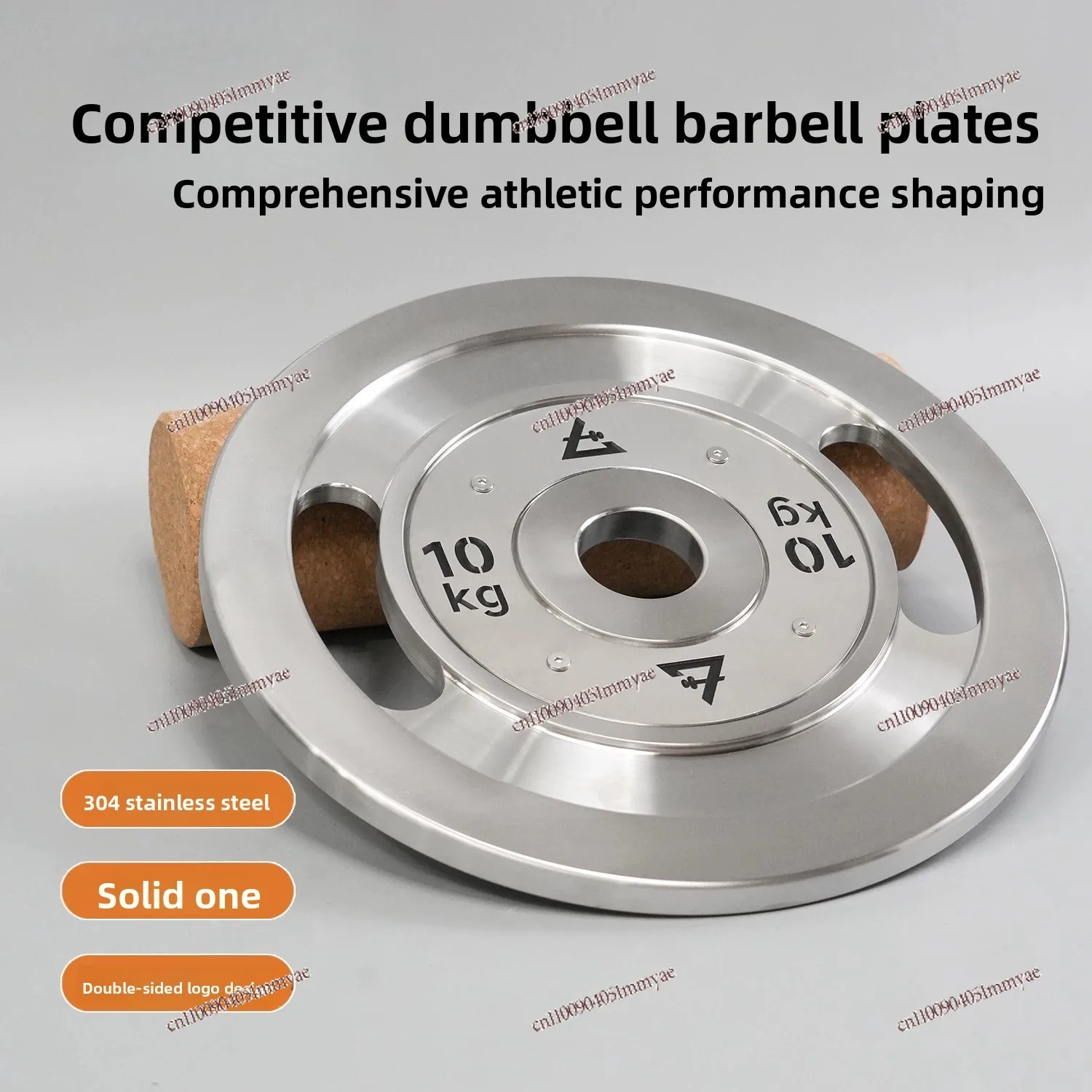 Stainless Steel Barbell Plate, Hand Grip Weight Disc, Anti-cut Logo Plate for Squat Weight Lifting Fitness Gear