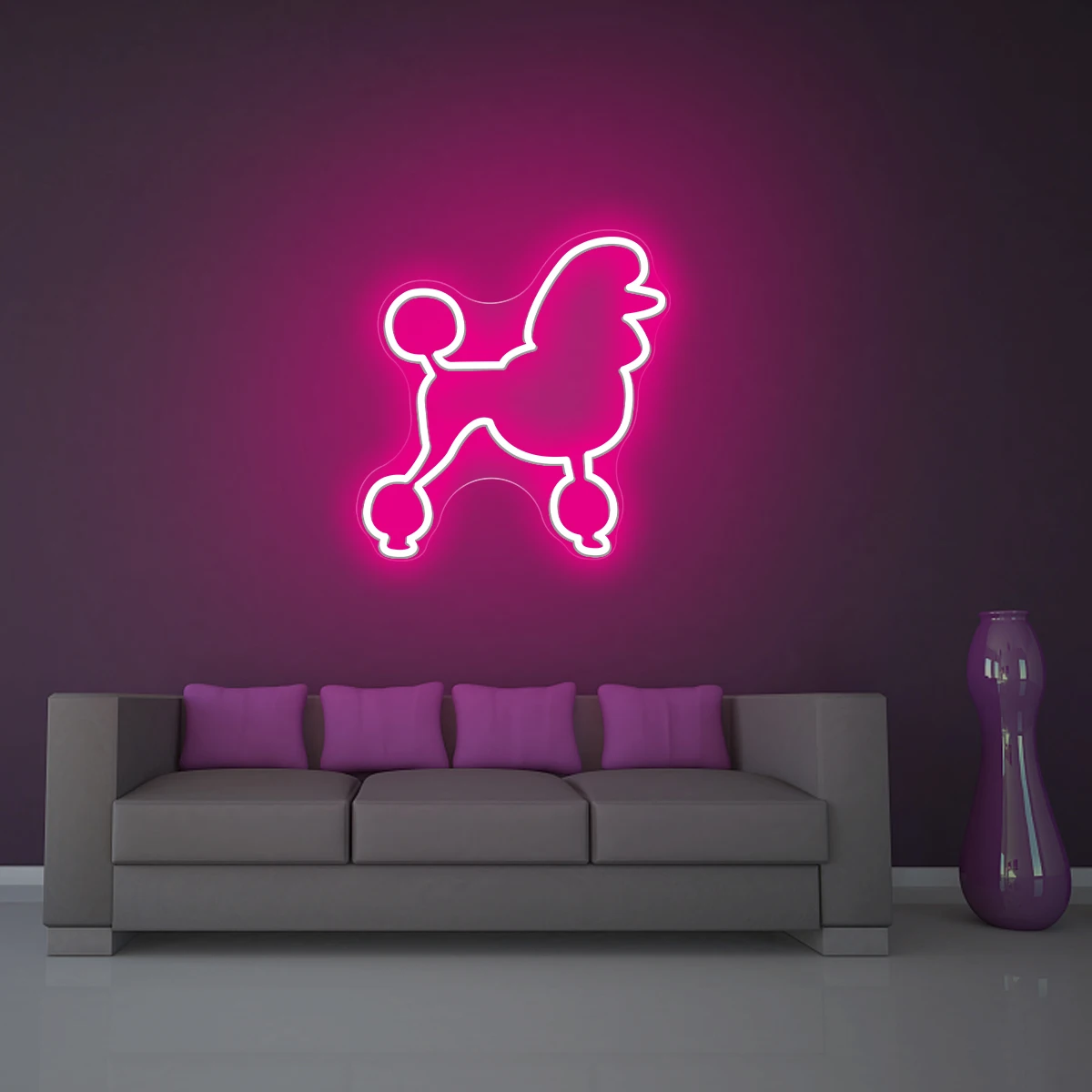 The dog neon sign is suitable for children\'s bedroom Led neon light birthday party decoration on the wall