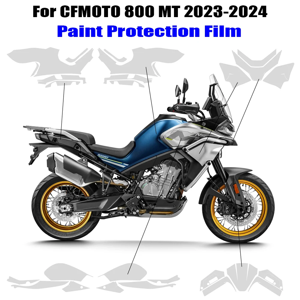 

Защитная пленка для краски для CFMOTO 800 MT 800MT 2023-2024, аксессуары, Защитная Наклейка для тела, полный комплект защиты краски