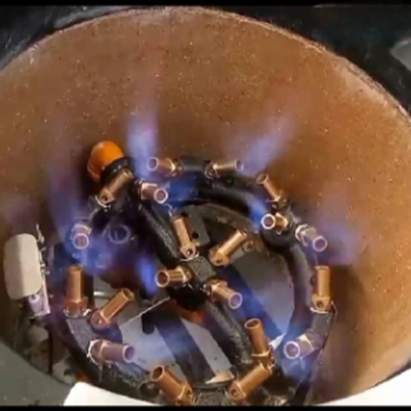 Gas exchange burner commercial 20-nozzle jet burner core fire burner frying core accessories frying stove cross stove