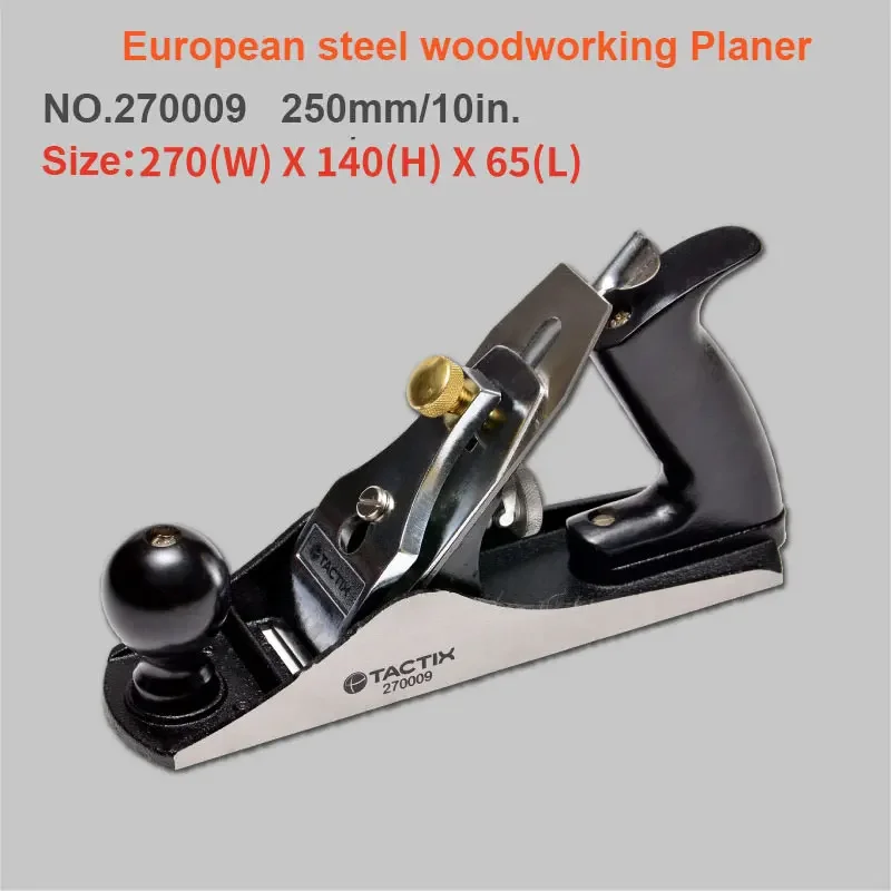 250mm  European Carbon Steel Big Hand Wood Planer Easy Operated T10 alloy steel blade Diy Woodworking Tool