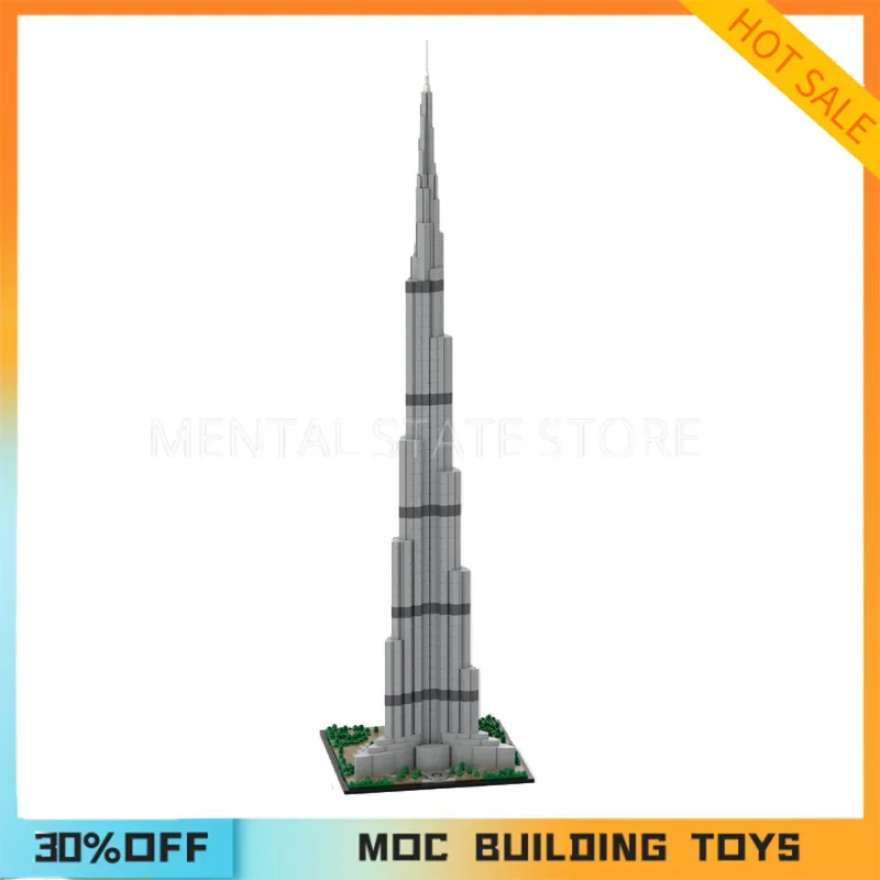 3391PCS Customized Burj Khalifa 1:800 Scale Building Blocks Technology Bricks DIY Creative Assembly Education Toy Holiday Gifts