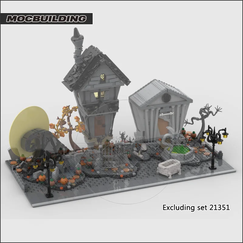 Display modular para conjunto 21351 moc blocos de construção base exibição arquitetura modelo tecnologia tijolos coleção brinquedos presentes natal