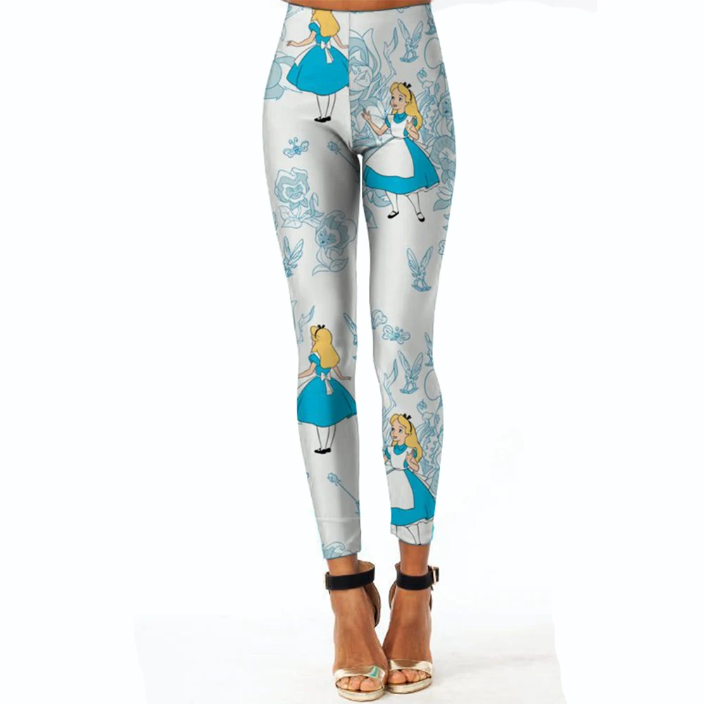Disney cartoon print gym leggings women's yoga pants sexy yoga pants women's sportswear fitness clothes