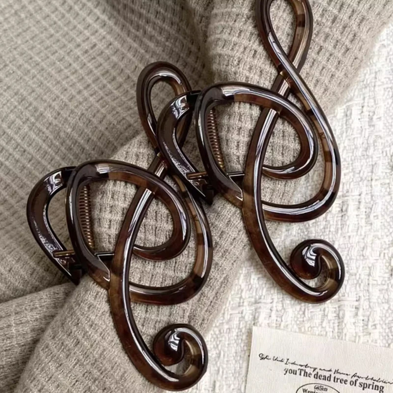 2026 Minimalist Ins Musical Note Grabbing Clip Feminine Style Headband Back of The Head Hair Clip New Fashionable Shark Clip