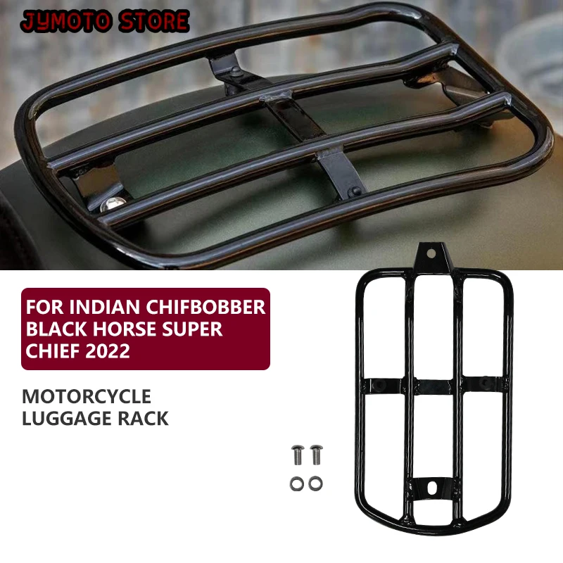 Motorcycle Luggage Rack For Indian ChifBobber Black Super Chief 2022-2025 Modification Rear Passenger Seat Rear Rack