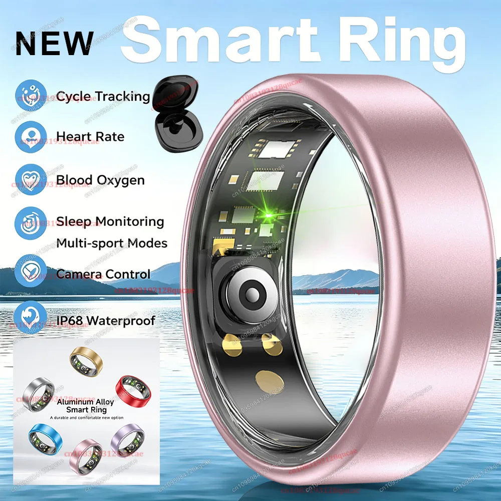 R10 Smart Ring mit Ladecase Mehrfarbiger Ring für Männer und Frauen Gesundheits- und Schlafüberwachung Herzfrequenzmessung IP68 Wasserdicht Multi-Sport-Modus