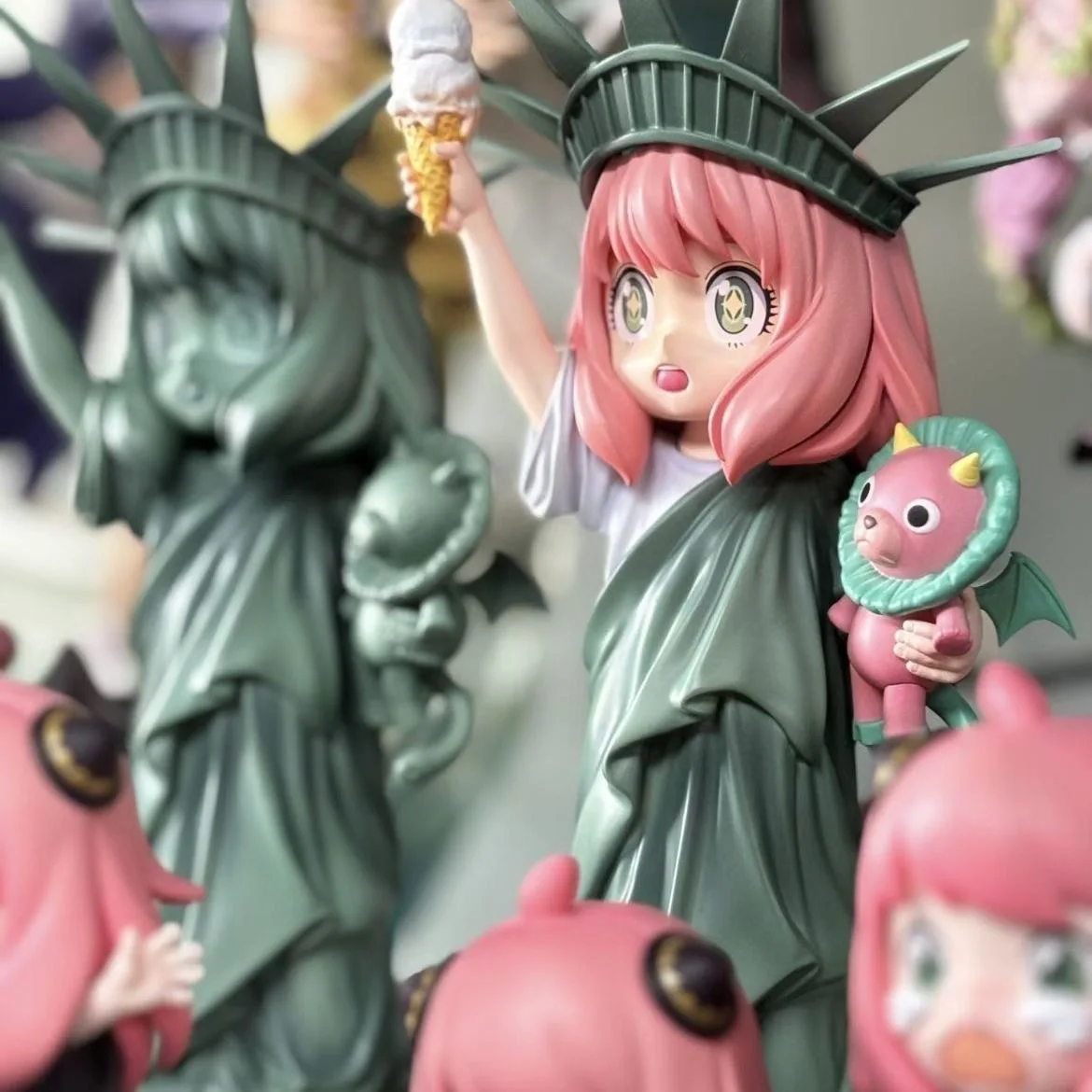 Figurka Anya Statua Wolności Anime SPY x FAMILY PVC Model Japonia Manga Garage Kits GK Zabawka Ozdoby Kolekcja