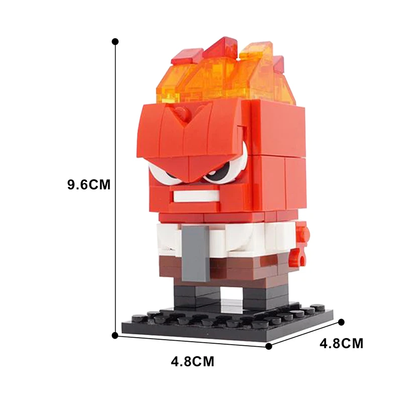 MOC-136894 New Brain Mood Model Bricks Character Anger Action Figures Building Blocks Decoration Assembly Toy Kid Gift ﻿