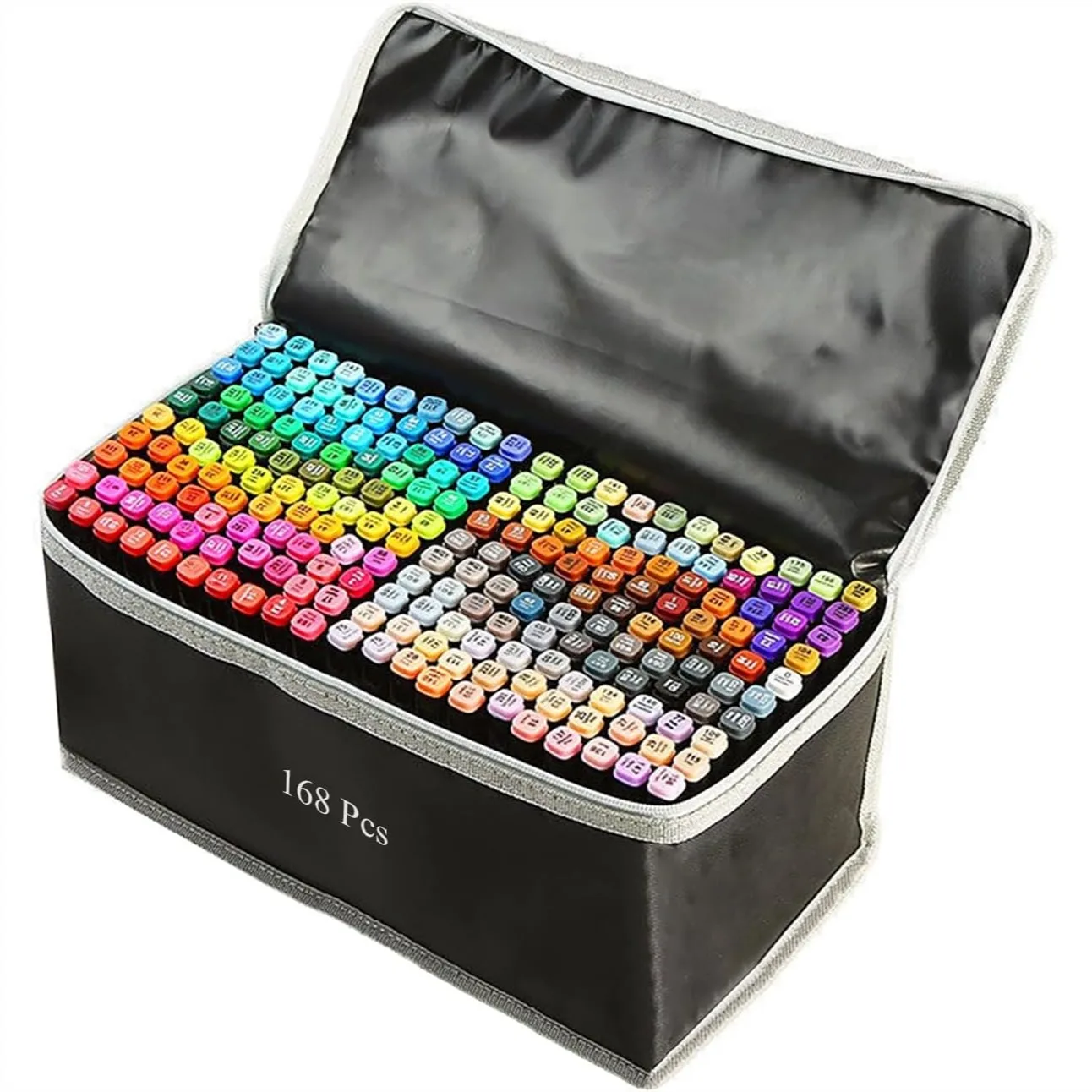 

168 Colors Alcohol Markers Dual Tip For Drawing Sketching Anime Coloring Art Supplies With Base And Bag