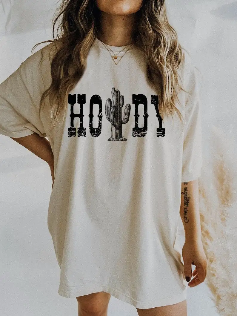 Howdy T Shirt Western oversize tee cute shirts boho southwesT midwesT nashville