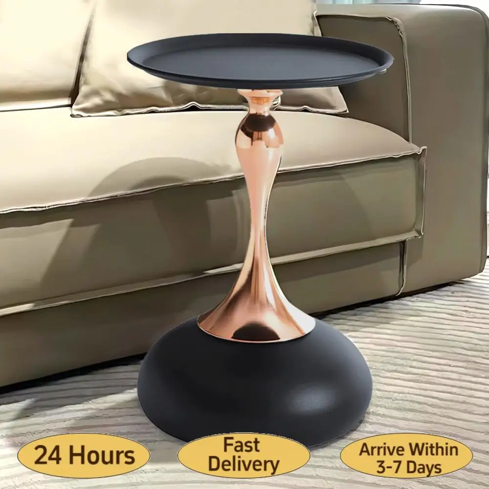 

Маленький приставной столик с металлическим основанием большой вместимости, угловой столик, износостойкий, передвижной чайный столик для декора гостиной, мебель