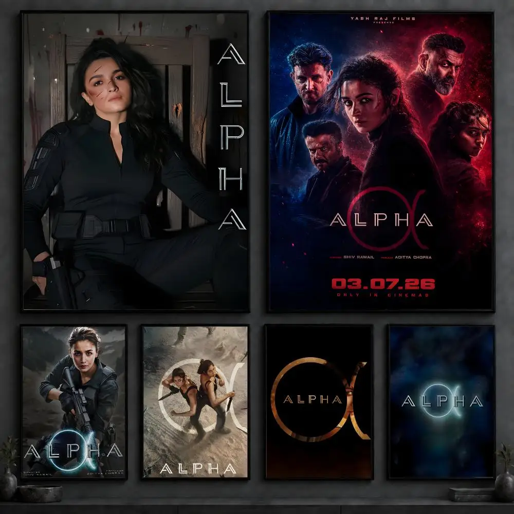Movie A-AlphaS Poster Art  Self-Adhesive No Glue Residue Wall Decor for Bedroom Living Room