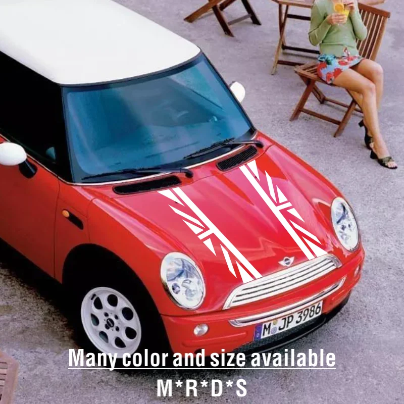 

Car Hood Decal Bonnet Stripe Line Band Union Jack Engine Cover Sticker For MINI Cooper R50 R53 R56 R58 R60 F55 F56 F57 F60 R55