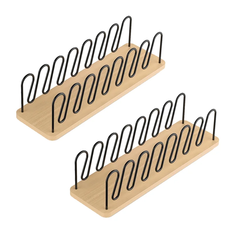 

EYFL-Hat Organizer For Baseball Caps 2 Pack, Wood And Metal Hat Storage For Baseball Caps For 14Caps, Tabletop Hat Racks