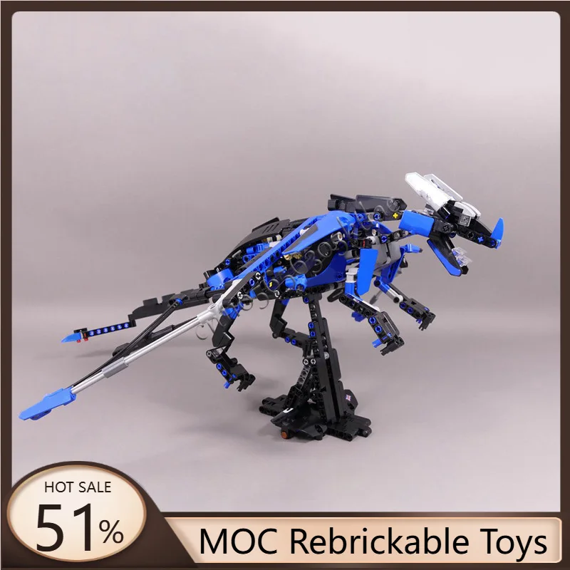 

685 PCS Hot MOC Creative Blue Dinosaur Building Block Model Children's Educational DIY Assembly Set Toys Christmas Surprise Gift