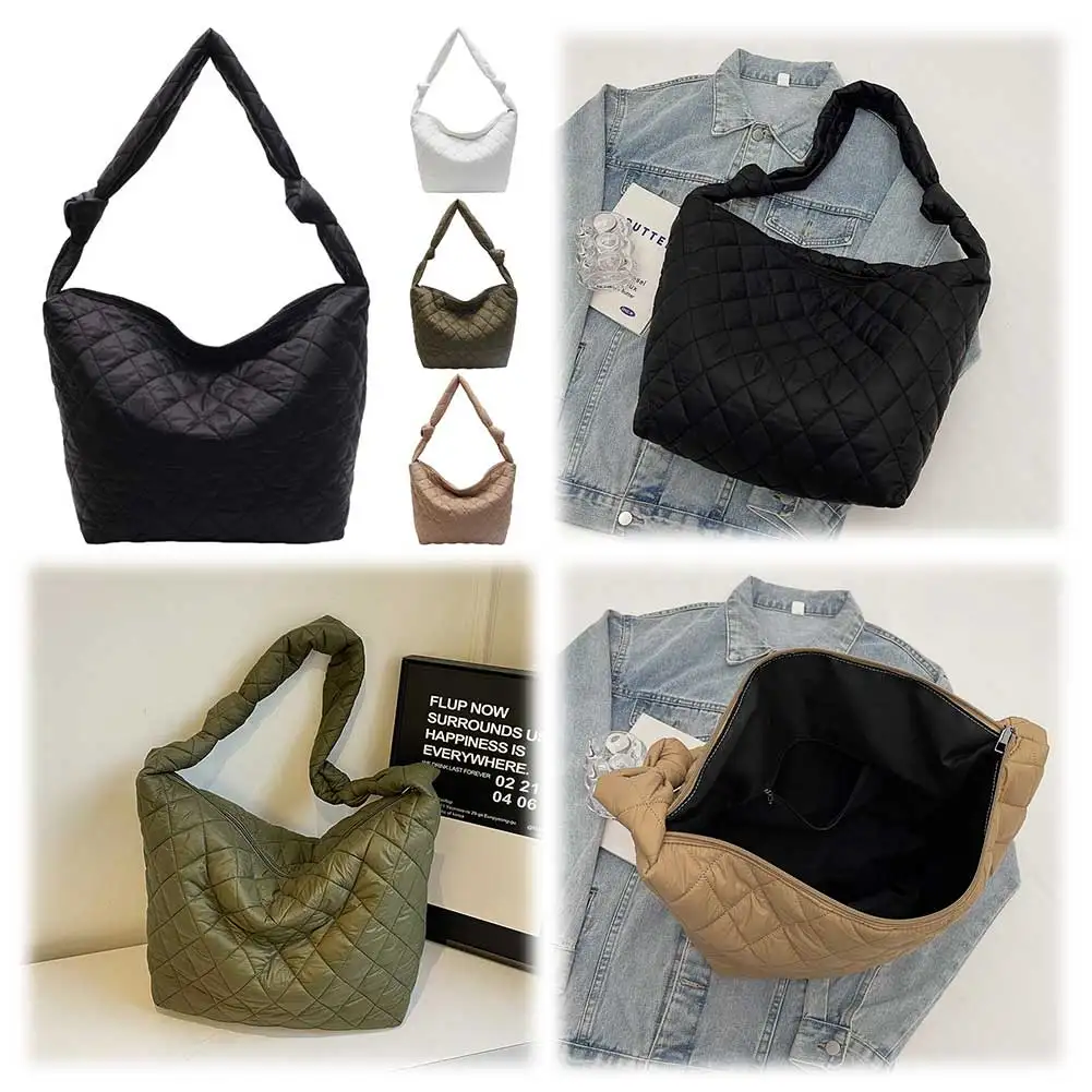 

Стеганая сумка через плечо, легкая дутая сумка-хобо, утепленная сумка-кроссбоди для женщин, для работы, шопинга, путешествий, зимы и осени