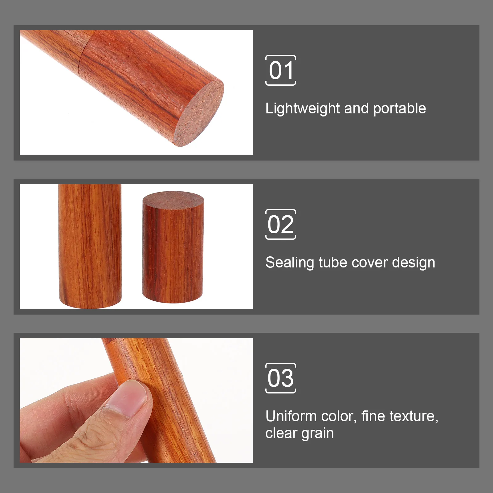 

2Pcs Incense Tubes Home Decor 10g Short Size Portable Aroma Holders Home Decor Wooden Sealing Containers