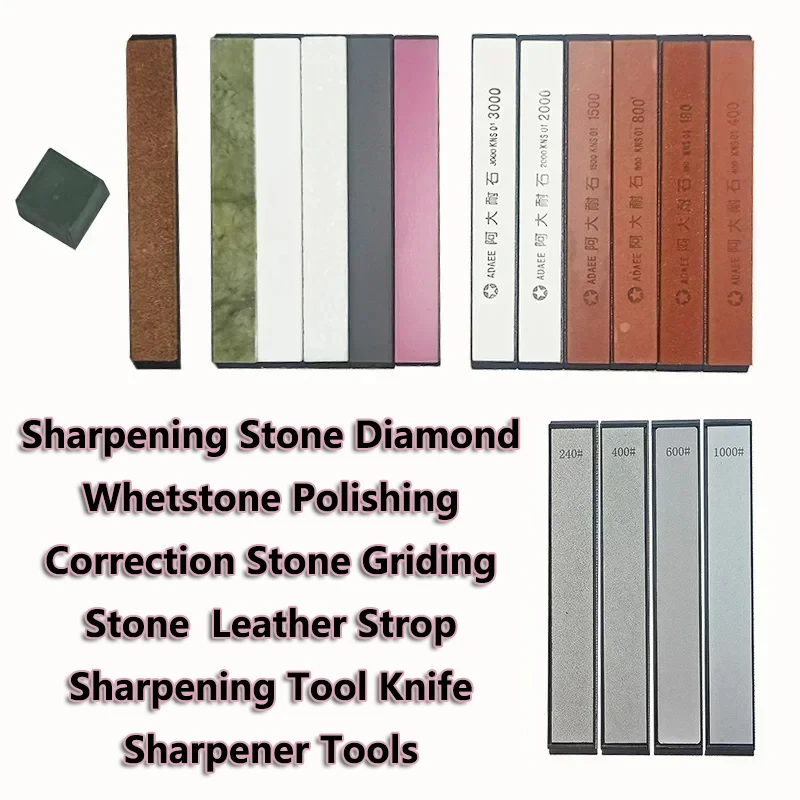 Diamond Whetstone Grinding Polishing Correction Stone Leather Strop Knife Sharpener Kitchen Sharpening Tool