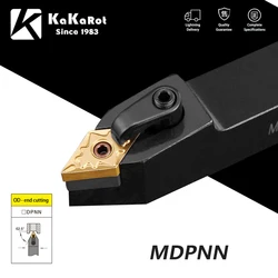 KaKarot External Turning Tool MDPNN2525M11 MDPNN2020K11 MDPNN1616H11 Carbide Inserts DNMG MDPNN Lathe Tool Cutting Tools 1 Set