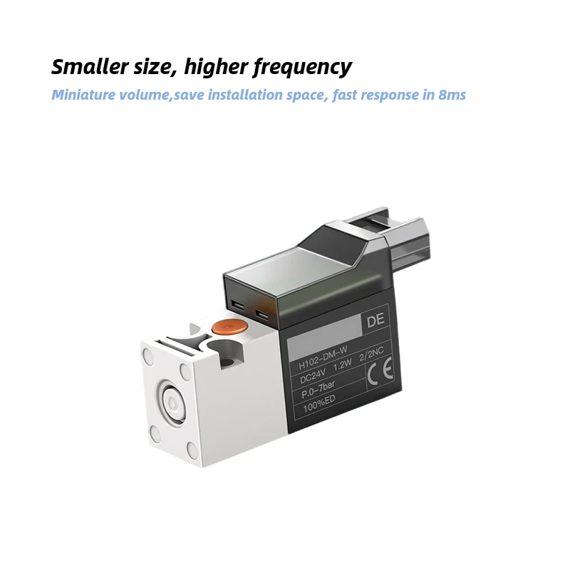 2 Way 2 Position 10mm 30Hz Control Valve High Frequency Miniature Solenoid Valve Stations Air Valve DC24V DC12V DC6V Vacuum
