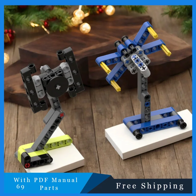 69 Uds. Serie Star Battle dos pequeños aviones de guerra ladrillos creativos modelo de bloques de construcción juguetes para niños DIY montaje regalo de Navidad