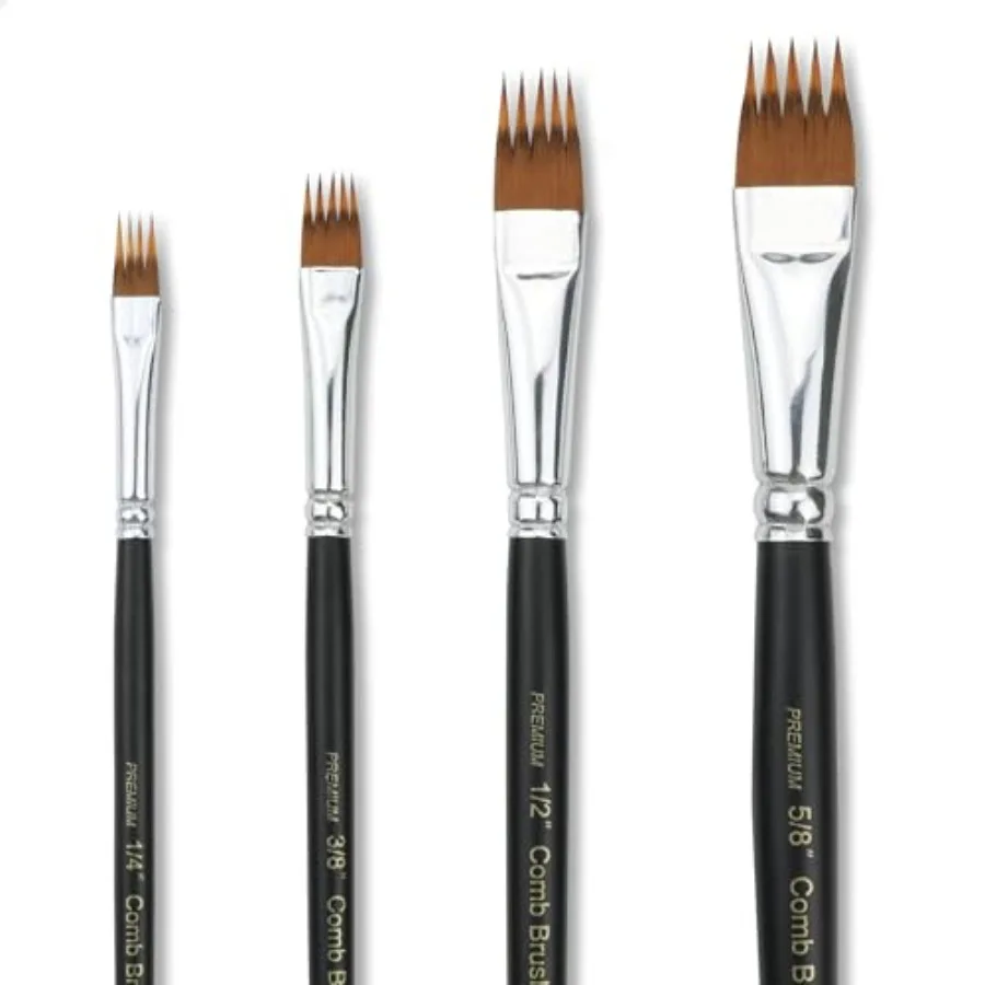 

Paint Set - Professional Grainer es for Acrylic Painting, Oil and Watercolor - Texture Brushes for Artists and Beginners, Short
