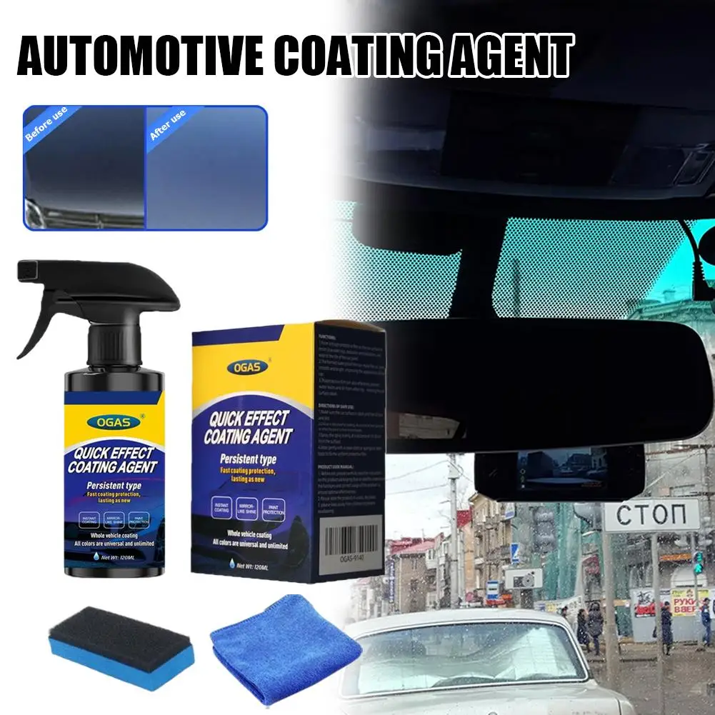 Automotive Nano Coating Spray, Quick Effect Ceramic Coating Hydrophobic Car Paint Protector for Restoring Shine Car cleaner U0V9 - view 4